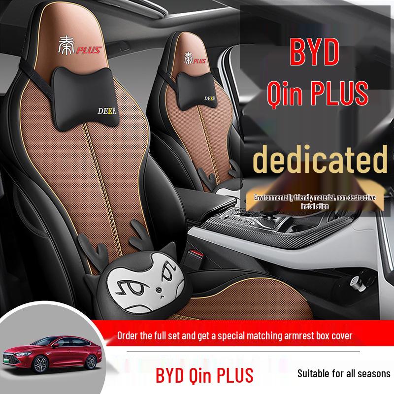 BYD Qin PLUS Leather Seat Covers - All-Season, Universal Fit, Full Surround