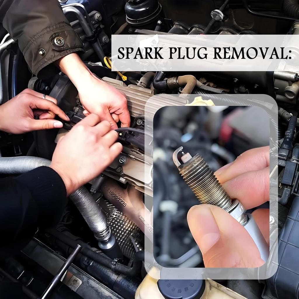 16mm 5/8" Spark Plug Socket with 3/8" Drive,12 Points Magnetic Spark Plug Tool with Thin Wall Design for Removing Glow Plugs,360° Rotatable Car