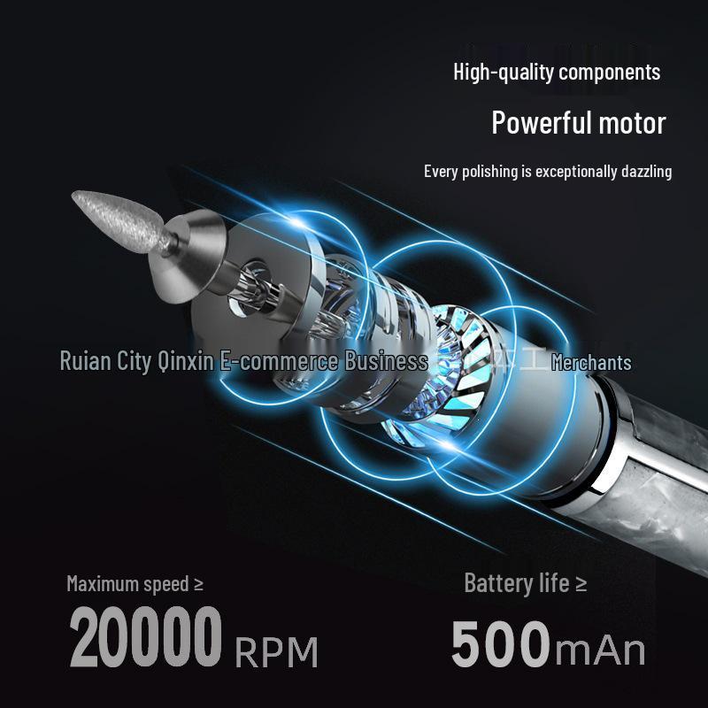Rechargeable Electric Nail Grinder Polisher Cuticle Remover Manicure Tool - Cross-border Compatible
