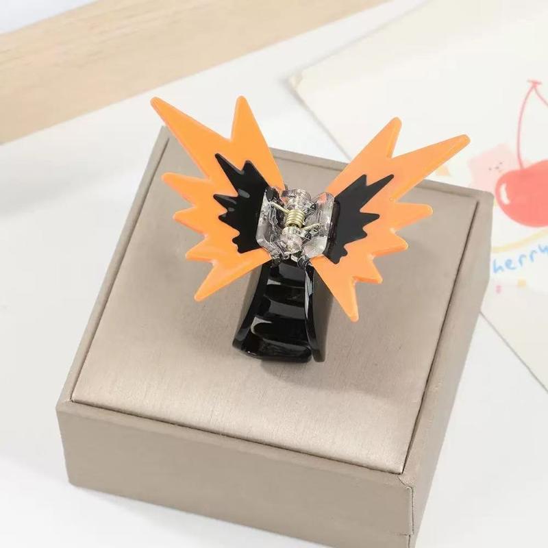 Korean Acrylic Splicing Butterfly Hair Grab For Girls Hair Claw Elegant Contrast Color Hair Clip Women Hair Accessories