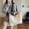 Leisure Commuting Large-capacity Canvas Bag Women's 2025 Autumn New Light Foreign Commuting Shoulder Bag Portable Tote