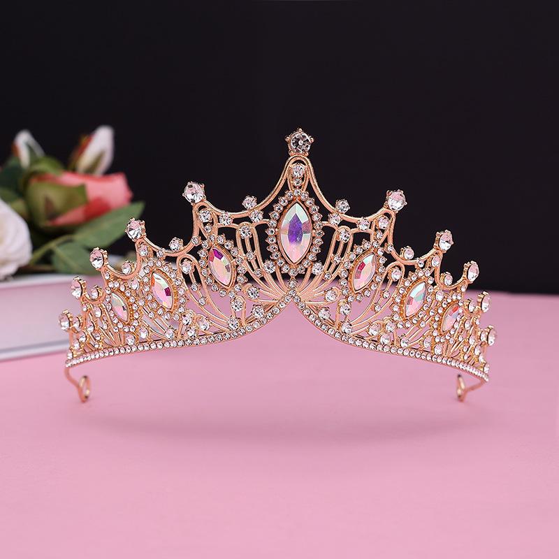 Bride's Crown Headband Wedding Korean Birthday Gift Adult Gift Crystal Crown Princess Dress Hair Accessory