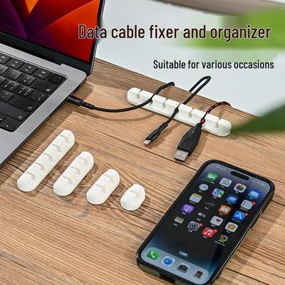 Desktop Cable Organizer: Multi-Hole Wire Holder & Management System for Office Desks
