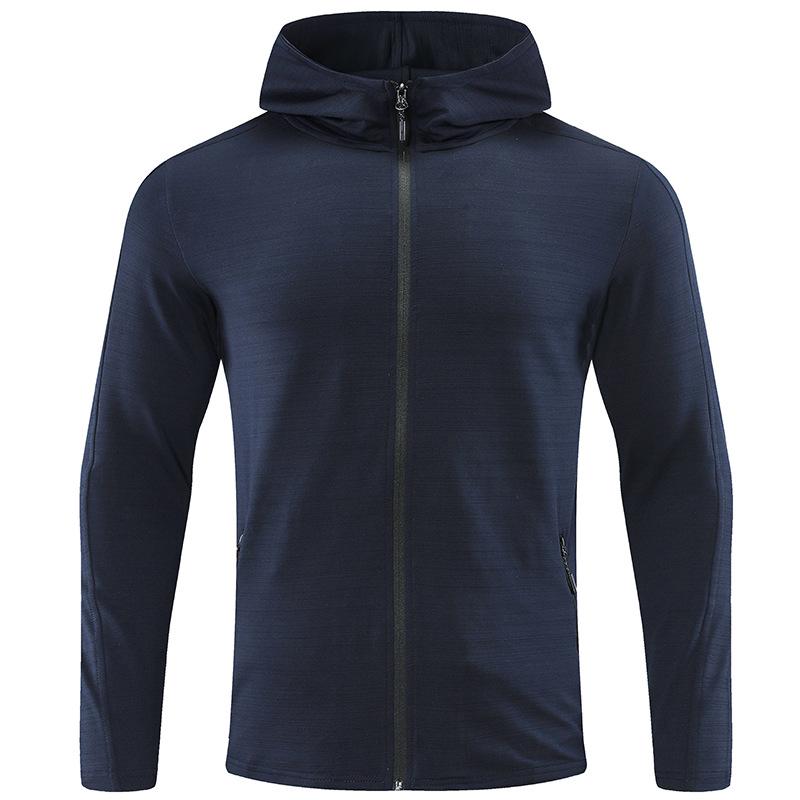 Men’s Quick-Dry Hooded Fleece Jacket for Running and Fitness