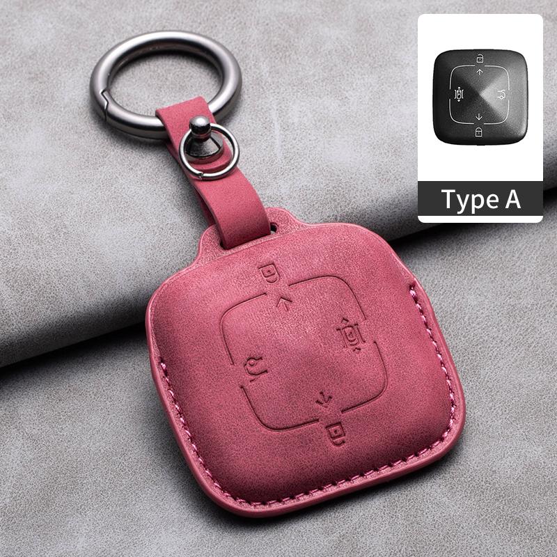 Interior Mouldings Sheepskin 4 Buttons Car Remote Key Case Cover for Zeekr 001 X 2021 2022 2023 for ZEEKR 001 009 Full Protector