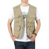 Men's Quick-Drying Multi-Pocket Vest for Outdoor, Plus Size, V-Neck, Perfect for Spring, Autumn, and Fishing