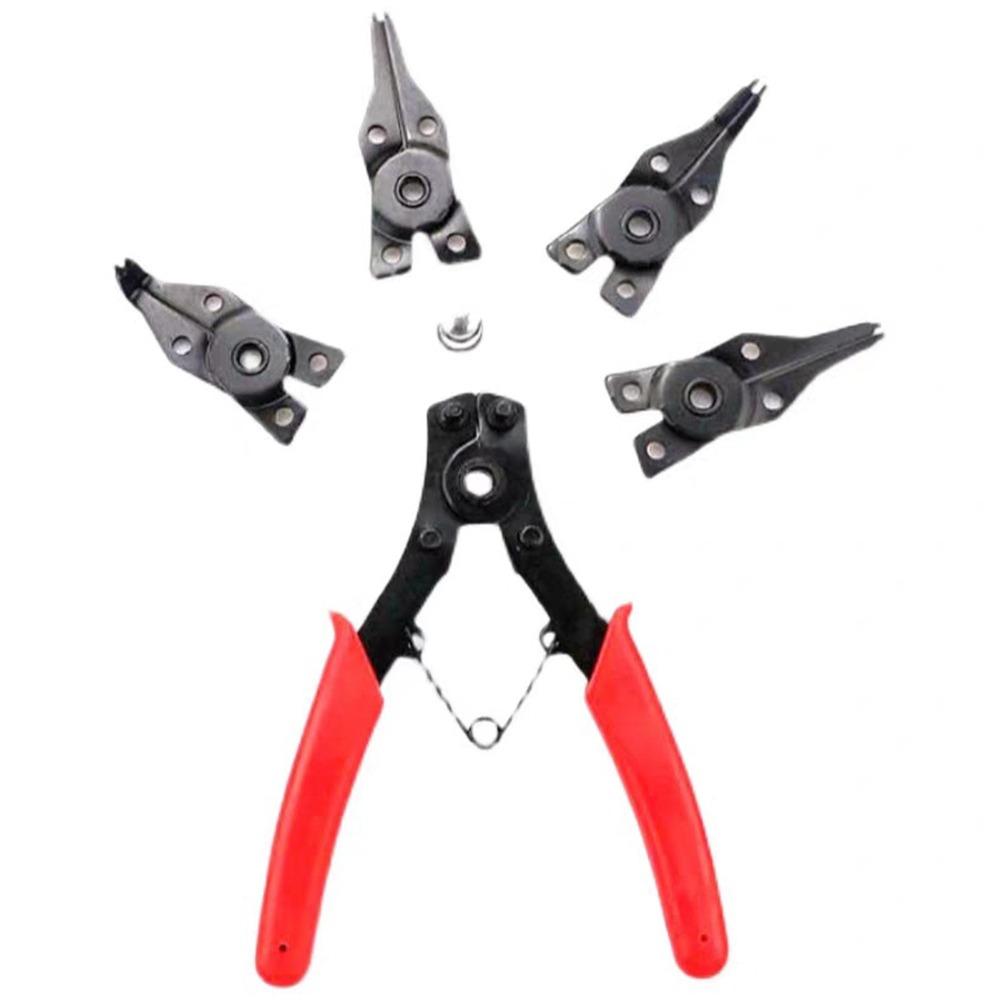 

Багатофункціональні плоскогубці для стопорних кілець Вуглецева сталь Плоскогубці для стопорних кілець Внутрішні та Зовнішні червоний