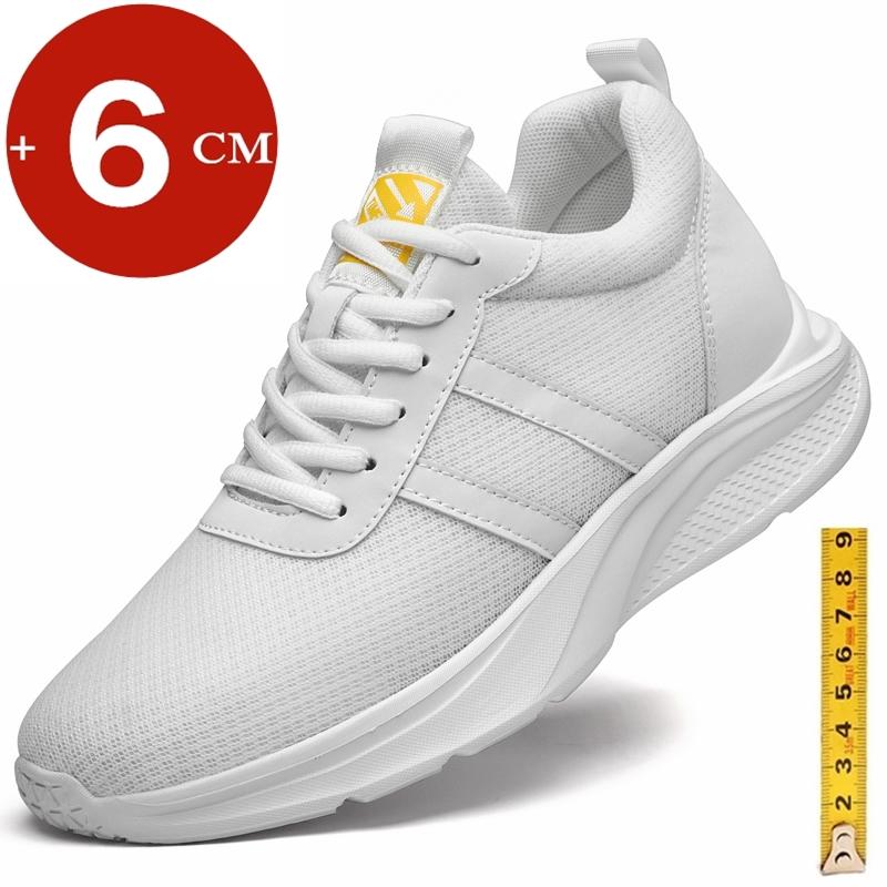 Herren Lift Sneaker Aufzugschuhe Lässige Schuhe zur Höhenvergrößerung für Männer Erhöhung Einlegesohle 6CM Sportlich Groß Freizeit Weiches Schuhwerk
