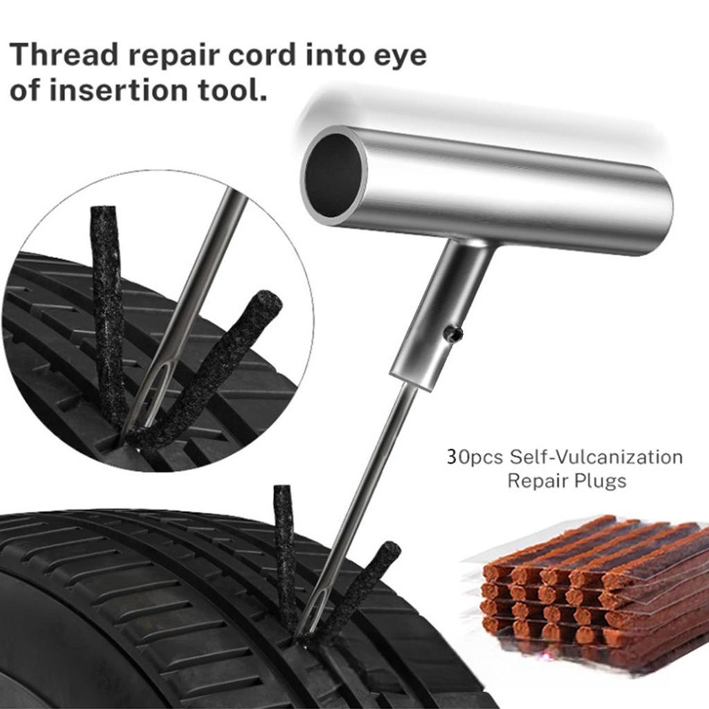Multifunctional Vehicle Tire Repair set Efficient Flat Tire Fixing set  Tool set 33/58pcs for Roadside Fixes