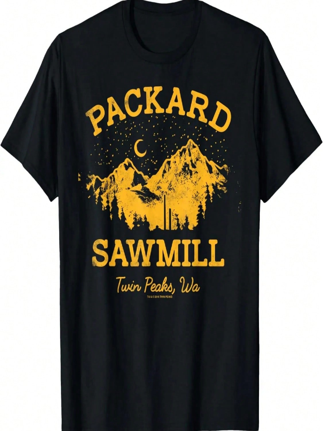 Twin Peaks Packard Sawmill Retro Vista Logo Graphic T-Shirt T-Shirt S разноцветный