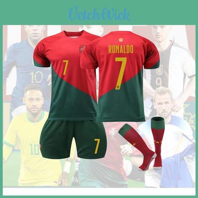 Premium 2223 Portugal Football Clothing Set Breathable Fabric For Kids And Adults
