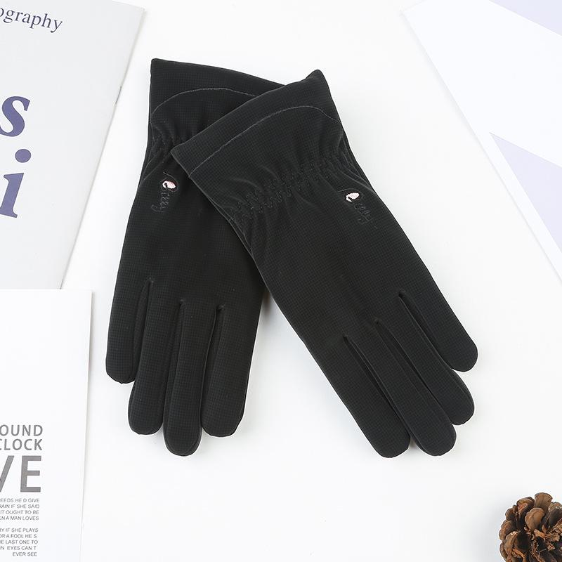 Autumn and Winter Skin Feel Fleece and Water Repellent Outdoor Touch Screen Cycling Windproof and Cold Proof Gloves