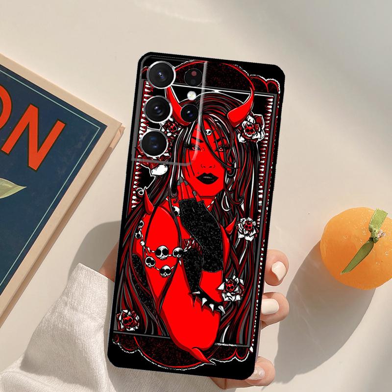 Devil Satan Phone Case For Samsung Galaxy S24 S25 S26 Ultra S20 S21 S22 S23 Plus S10 S25 FE Back Cover