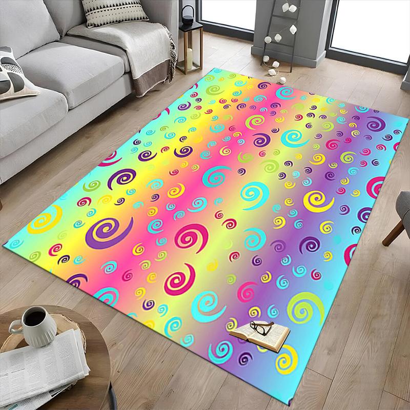 1PC Spiral Patterns Non-Slip Floor carpet, suitable for Office, bedroomand playrooms. It can also be used as a sofa footrest cover-T61