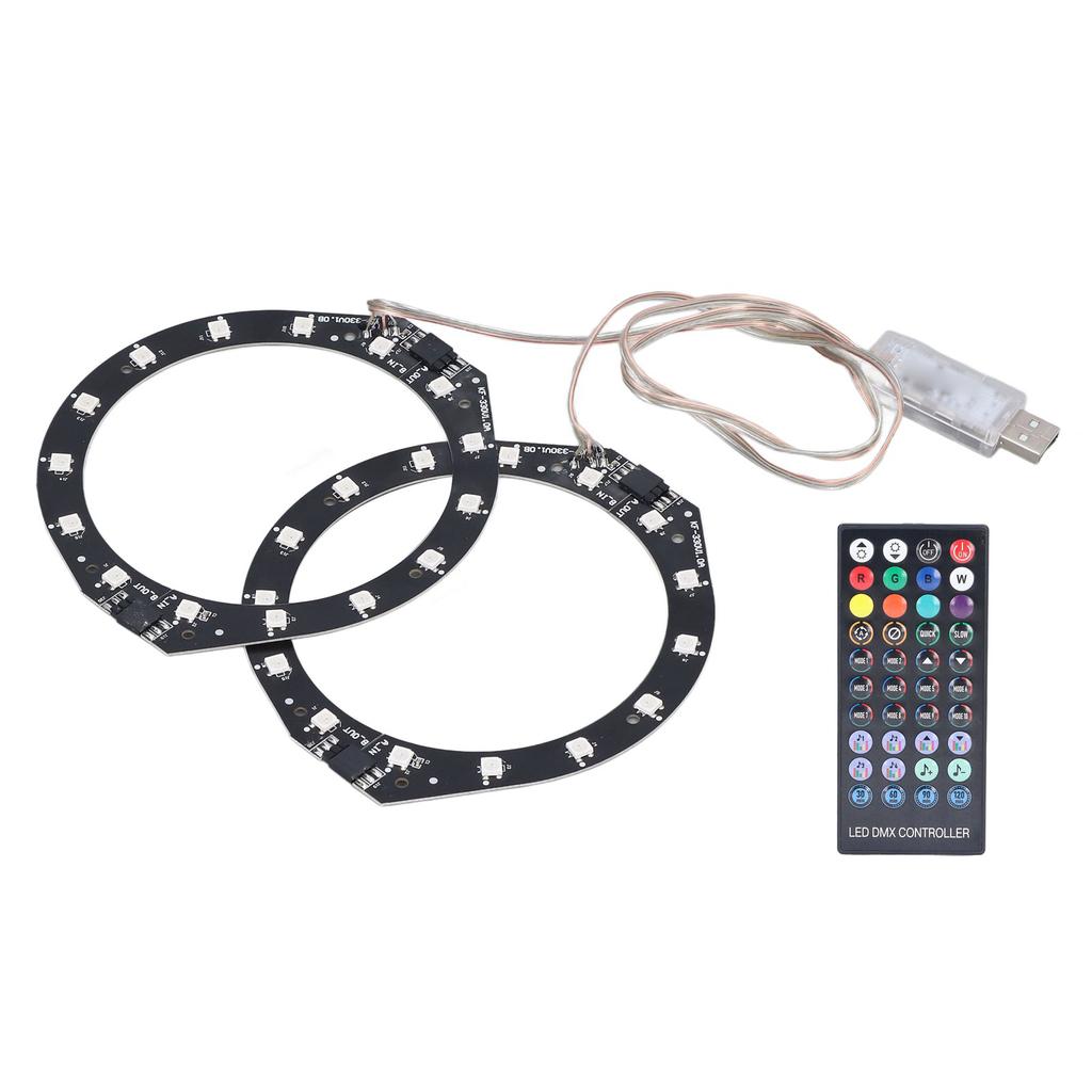 RGB LED Işık Halkası Bluetooth Müzik Senkronizasyonu 400 Efekt 8 Renk LED Şerit Işıklar Uygulama Kontrollü