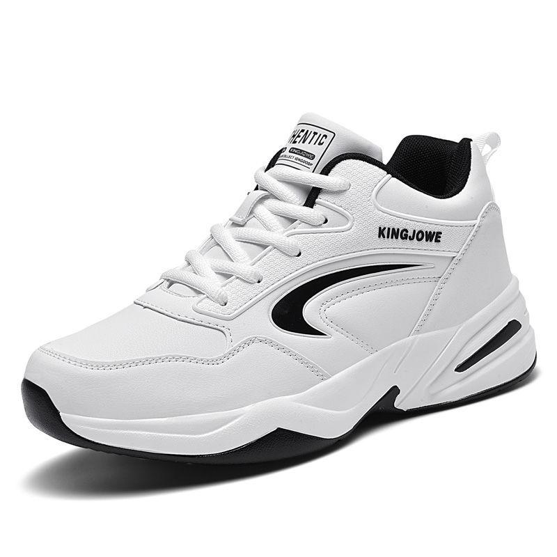 Autumn and Winter Beef Tendon Sole Non-slip and Wear-resistant Shoes Men's Black Leather Waterproof Sports Shoes Men's Velvet Thermal Cotton Shoes