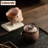 120ml Retro Old Rock Mud Teapot Japonská hrubá keramika Pruhovaná ruční konvice Čajová konvice Konvice Nádobí Příslušenství Ornamenty