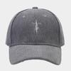 European and American fashion personalized small letter embroidered corduroy baseball cap spring and autumn new simple trend versatile cap