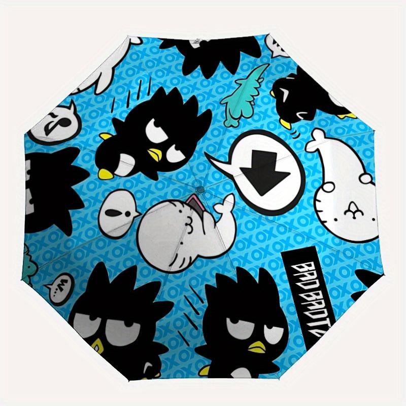 

1pc Badtz-Maru Plushies Windproof Automatic Windproof Umbrella, Lightweight for Women/Men, Perfect Christmas Gift