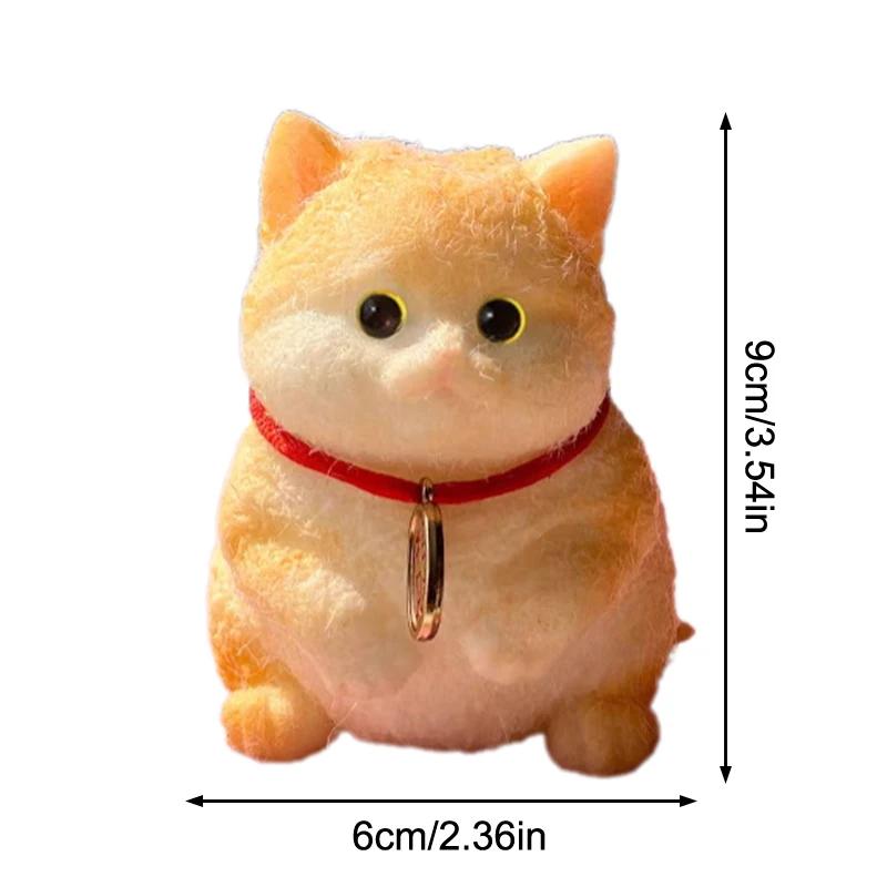 Non-Toxic Cute Big Cat Taba Squishy Silicone Fuzzy Super Big Plush Cat Handmade Kitten Squeeze Toy Mochi Toy Hand Relax Antistress Gift