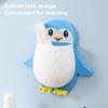 Cute Cartoon Penguin Wall Mounted Storage Holder With No Drill Installation Perfect For Bathroom Toothbrush Toiletry Organizer