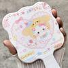 Sanrio Handheld Mirror With Comb Kawaii Hello Kitty Baby Pattern Mirror Comb Extracted Hair Brush Massage Styling Beauty Tool