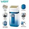 VGR Shaver for Men Smart LED Digital Display Shaver Barber Washable Dual Foil Beard Electric Razor Balds Head Shaving Machine with Extra Mesh V-362