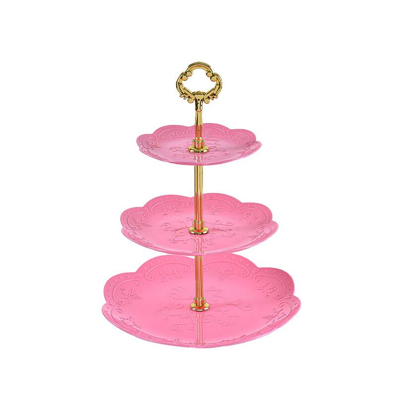 Jiante Round 3-Tier Fruit & Snack Plate Stand, 2-Pack