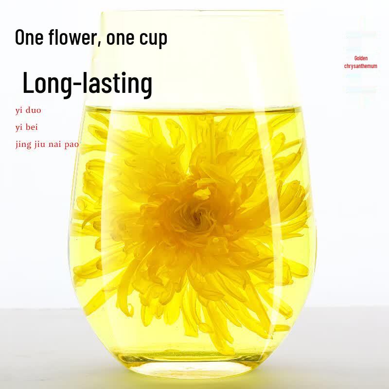 First Village 100 Large Golden Silk Chrysanthemum Tea Flowers