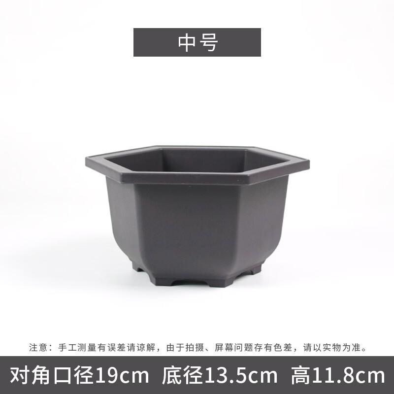 Yingtang Imitation Purple Clay Plastic Hexagonal Orchid Pot