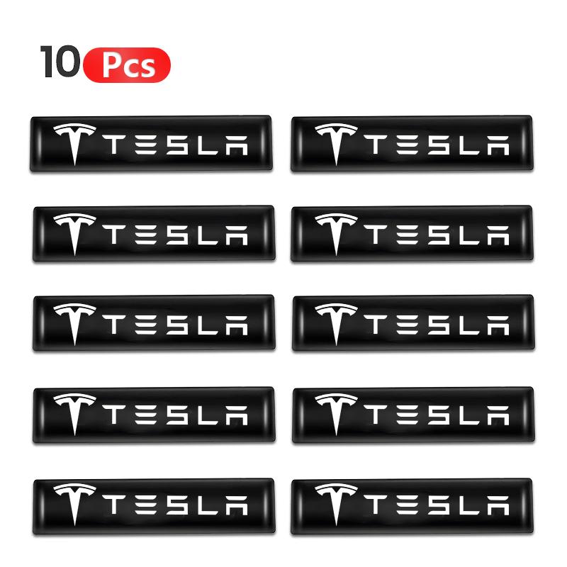 2/4/10Pcs 3D Car Badge Decorative Stickers For Tesla Model 3 Y S X Cybertruck Juguete Roadster Coil Bonina