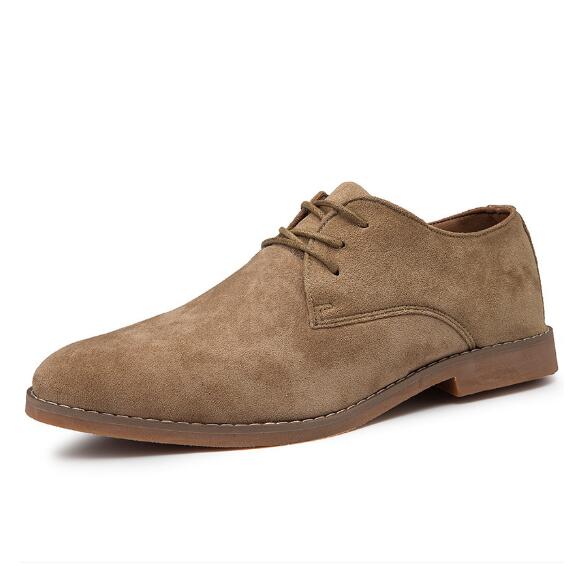 Large Size Suede Casual Lace-up Pointed Four Seasons Male Business Leather Shoes Ankle Boots M733