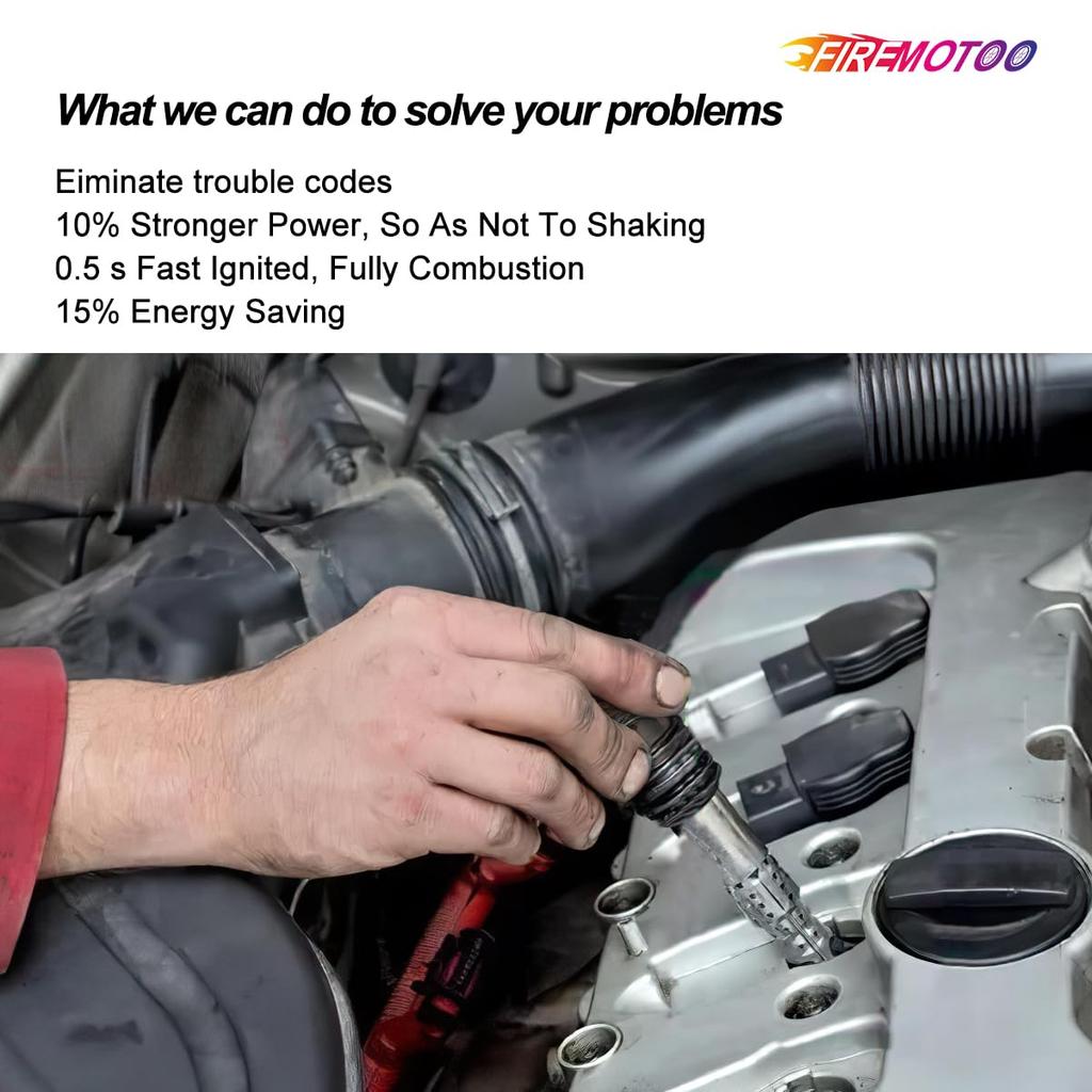 FIREMOTOO Ignition Coil Pack of 4 for Yamaha 2003-2007 YZF-R6 2006-2009 YZF-R6S 2002-2006 YZF-R1