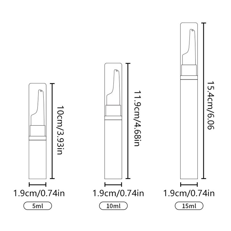 5/10/15Ml Clear Airless Vacuum Pump Bottle Cosmetic Eye Cream Travel Size Dispenser Refillable Containers Shampoo Toiletries