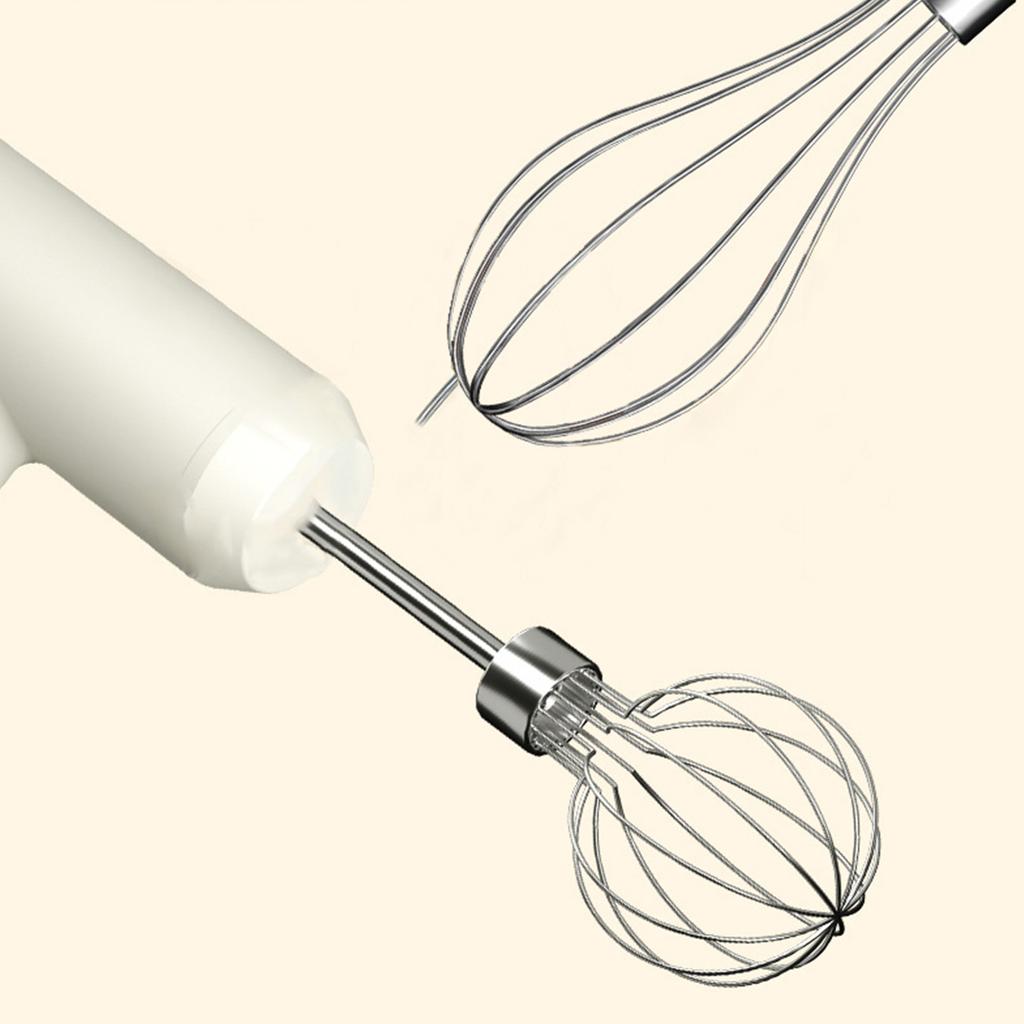 Electric Egg Beater with Two Wire Beaters Food Beater Whisk 3 Speeds Upright Wireless Handheld