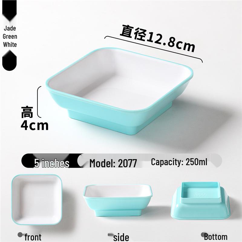 Zweifarbige Melamin-Tischware: Kleines Schalen- und Schalenset für Buffet und Grill-Dipsaucen.