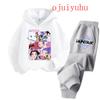 Unisex Sets Children Hoodies Kpop Demon Hunters Kawaii Pullover Sweatshirt Anime Trucksuit Cartoon Clothes