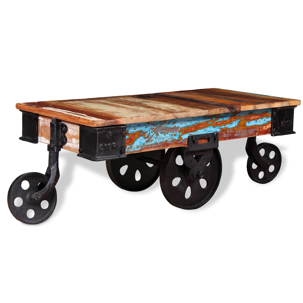 Coffee Table Reclaimed Wood 90x45x35 Cm