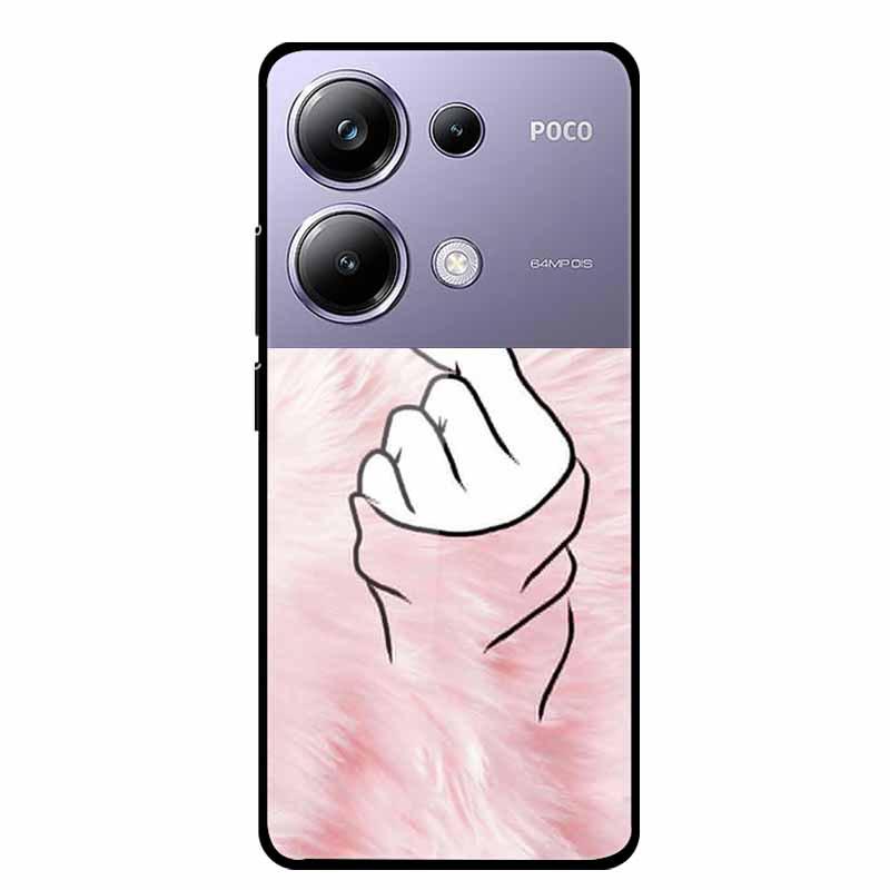 Colorful Aesthetic Tempered Glass Phone Case for Redmi 12 5G & POCO M6 PRO