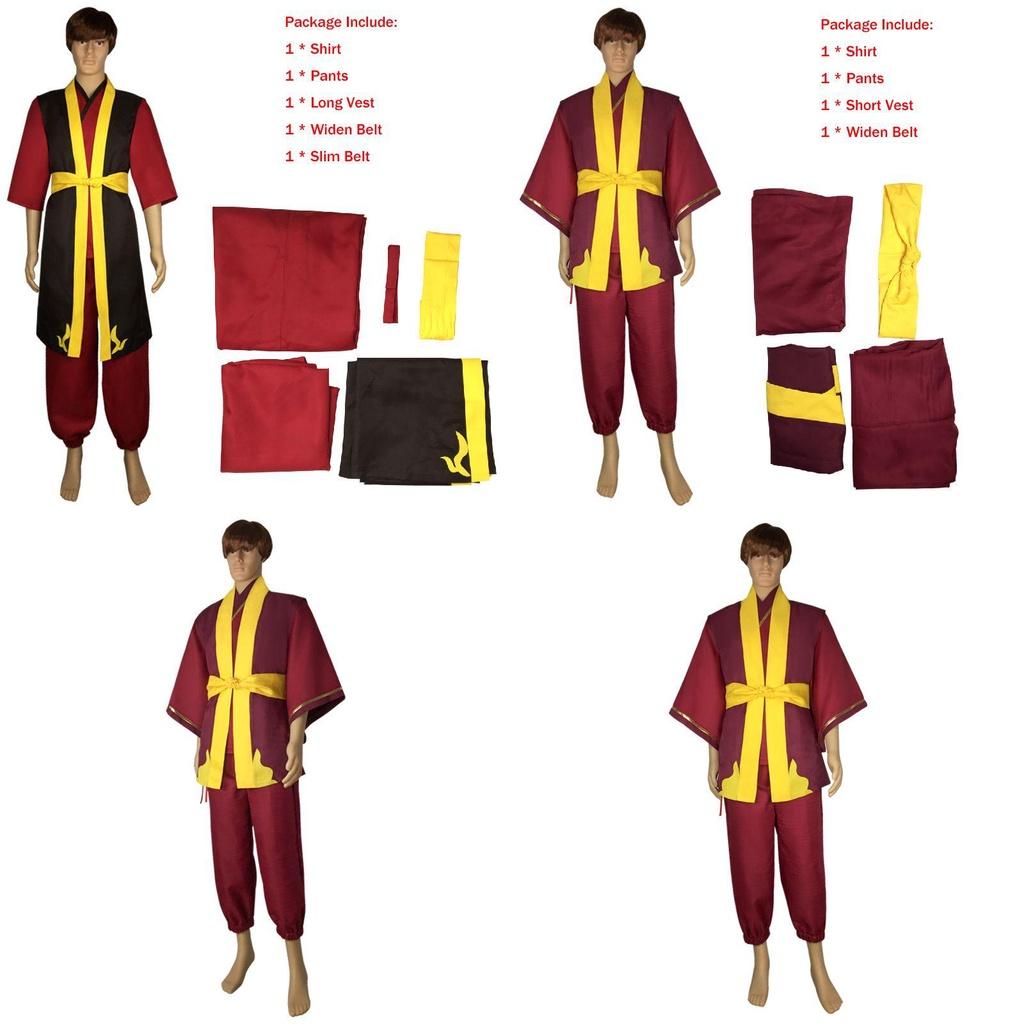 Authentic Avatar The Last Airbender Prince Zuko Cosplay Costume For Halloween Parties