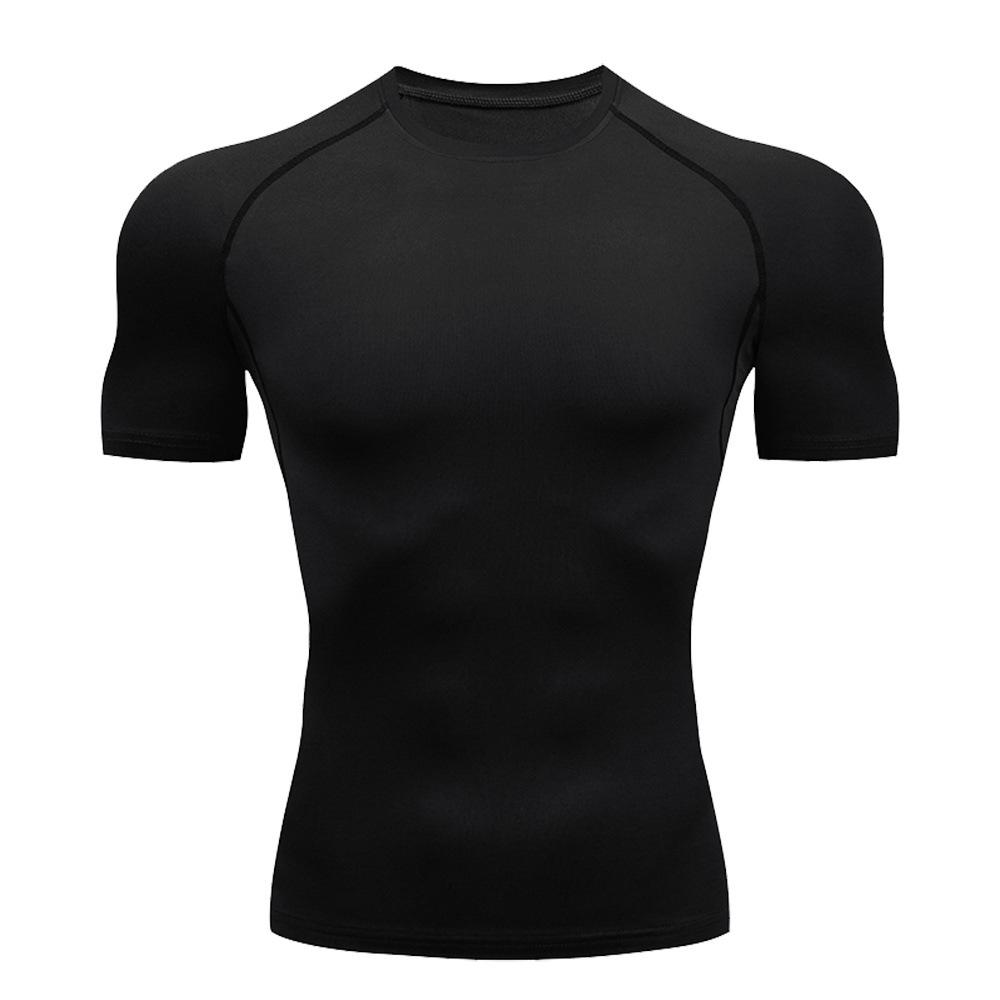 Men's Compression Shirt Short Sleeve Athletic Performance Base Layer Top for Gym Training Fitness