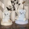 Silikonform für Kerzen, Motiv: Lächelnder Teddybär, 3D-Tierseife, Harz, Bastelset, Gipsherstellung, handgefertigt, Eiswürfelform, Heimdekoration, Geschenk