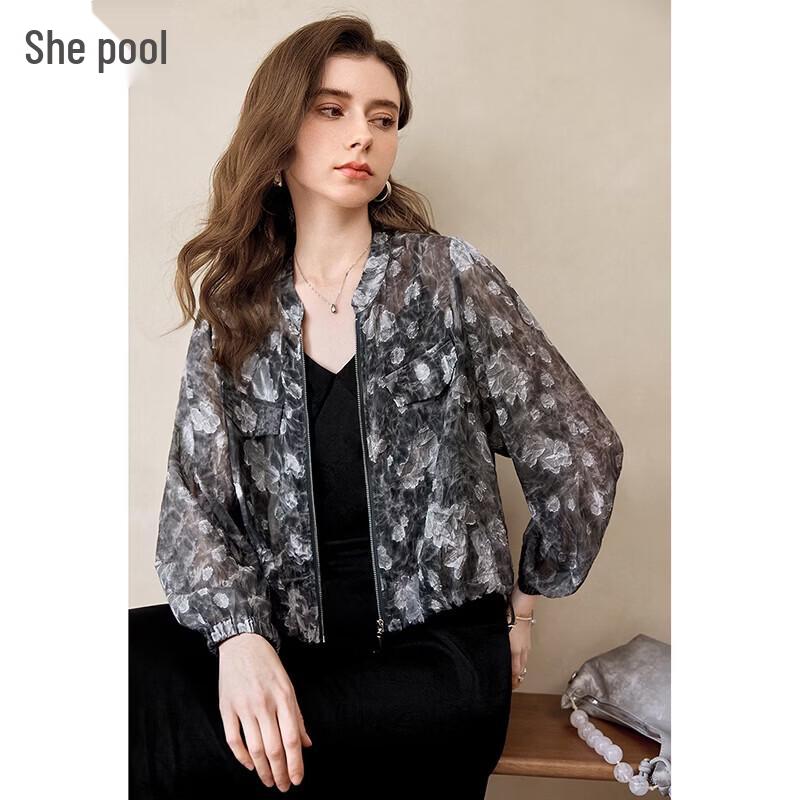 Women s Loose Fit Floral Print Sun Protection Jacket L