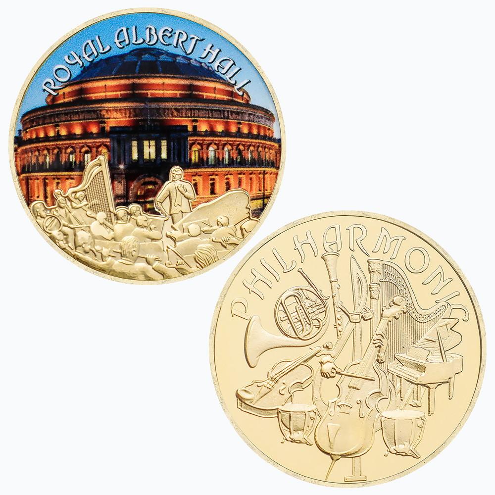Concert Hall Commemorative Coin Gift Box Collection Grand Theater Metal Badge Collection Gift Gift Commemorative Medal Gift Box Graduation Season
