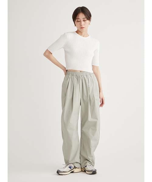Emi Eco Half Sleeve Knit White Top, 13WNT251055, Women's,