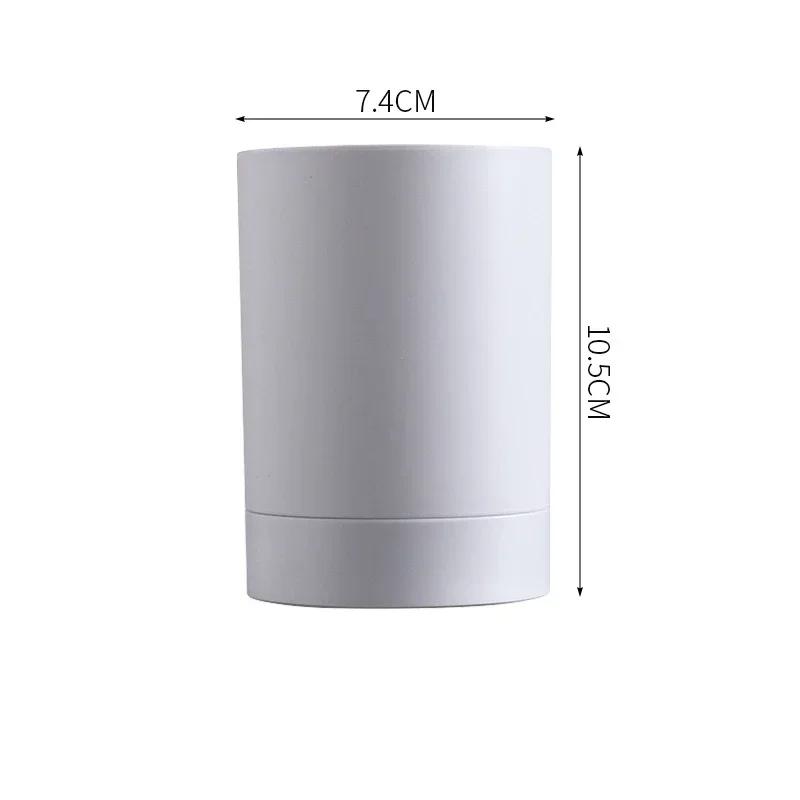Integrated Toothbrush Cup Toothbrush Holder Bathroom Toilets Storage Cup Traceless Installation Plastic Mouthwash Drinkware Cup