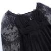 Grunge Goth Gothic Black Mini Dress Lace Trim High Waist Bodycon Women Vintage Punk Lolita Cloth