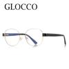 Fashion Metal Frame Myopia Glasses Anti-blue Light Fashion Women's Eyeglasses Simple Design Minus Diopter Prescription 0 To -6.0
