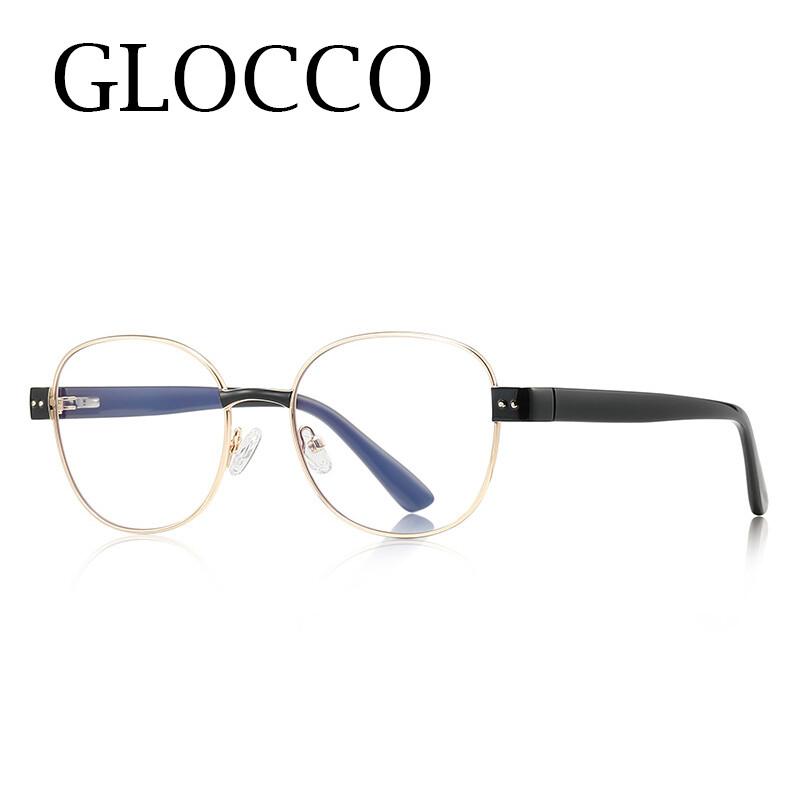 Fashion Metal Frame Myopia Glasses Anti-blue Light Fashion Women's Eyeglasses Simple Design Minus Diopter Prescription 0 To -6.0