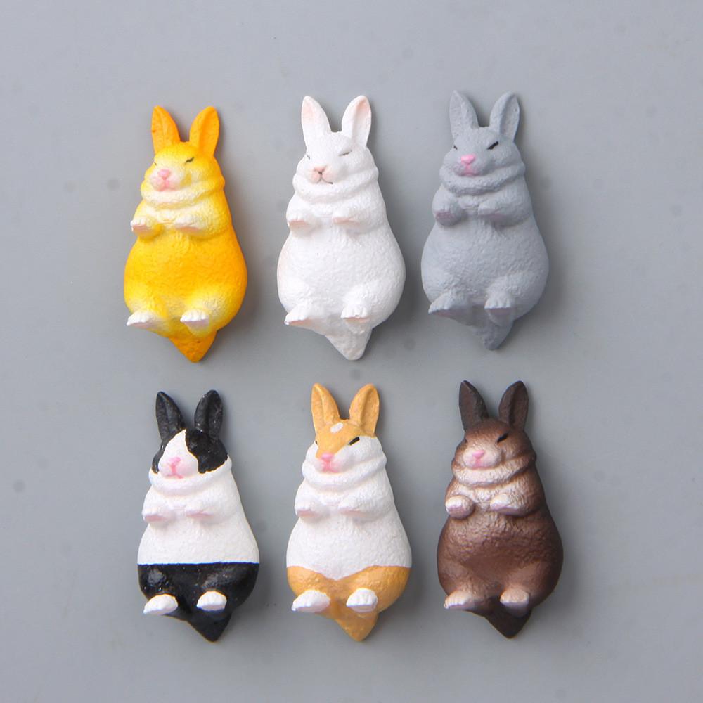 Sleepy Bunny Pvc Refrigerator Magnet With Magnetic Back For Office Decor